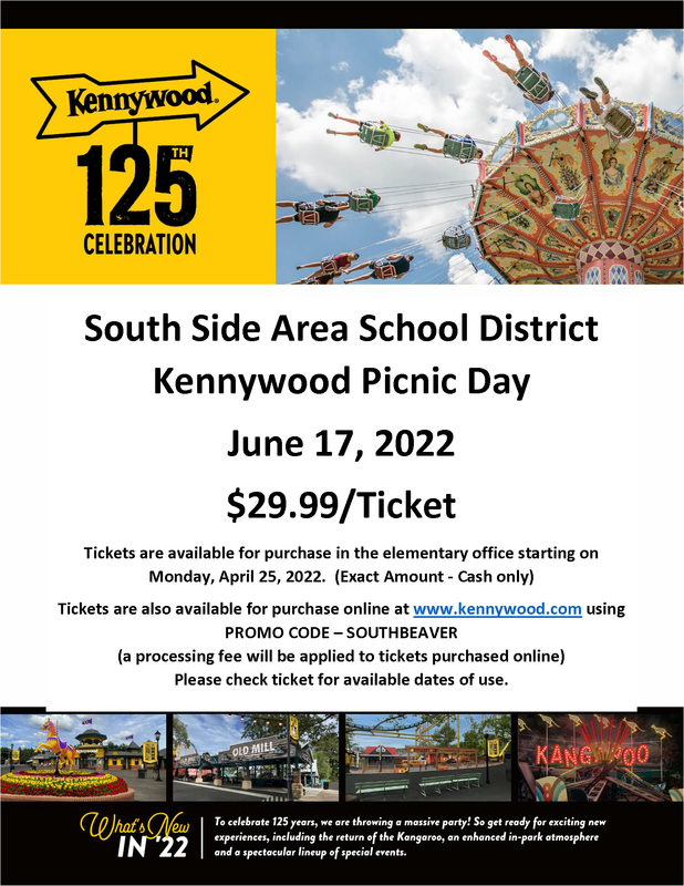 Kennywood Picnic Day, June 17, 2022 South Side School District